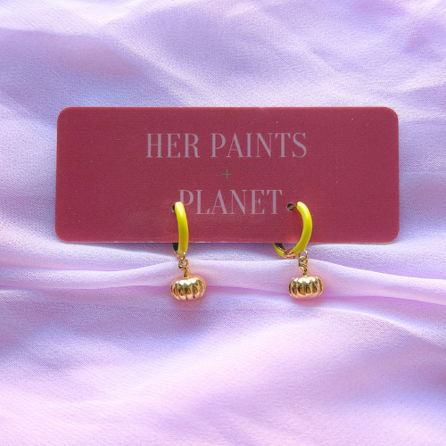 Pumpkin Mini Hoop Earrings