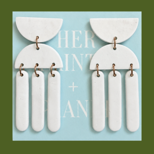 White Colosseo Earrings
