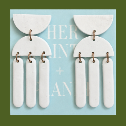 White Colosseo Earrings