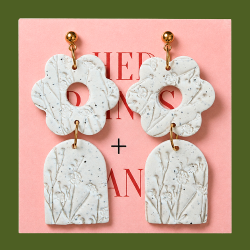 White Wildflower Earrings