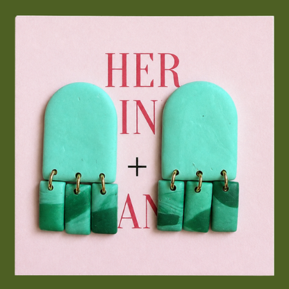Emerald Fringe Earrings