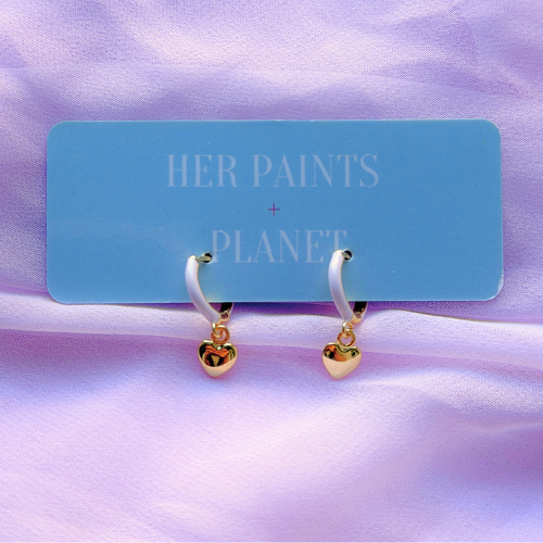 Tiny Heart Mini Hoop Earrings
