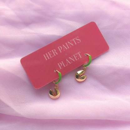 Fortune Cookie Mini Hoop Earrings