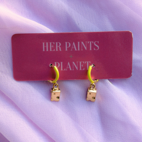 Cheese Mini Hoop Earrings