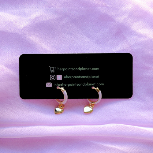Tiny Heart Mini Hoop Earrings