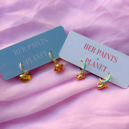 Spaceship Mini Hoop Earrings