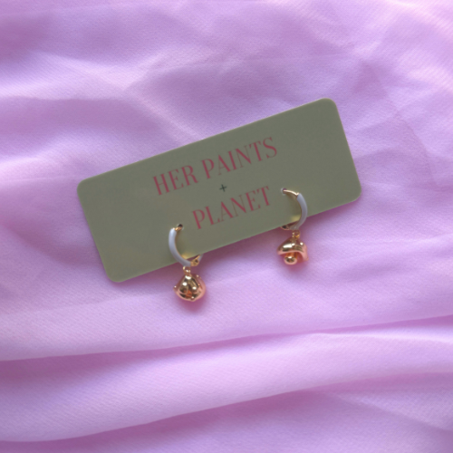Mushroom Mini Hoop Earrings