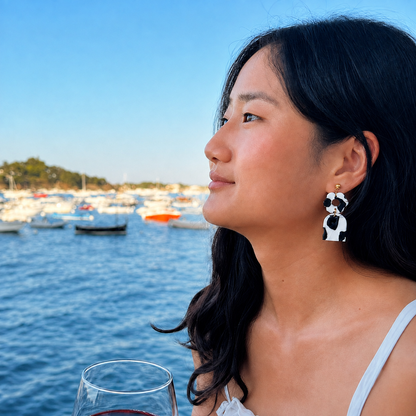 Blossom Cow Print Earrings