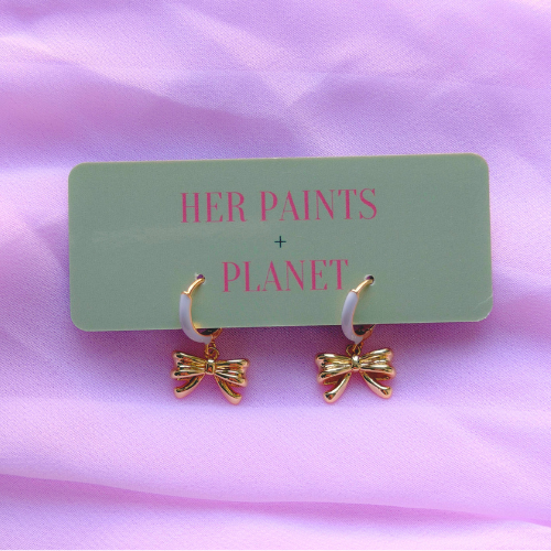 Ribbon Mini Hoop Earrings