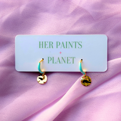 Round Gold Plate Mini Hoop Earrings