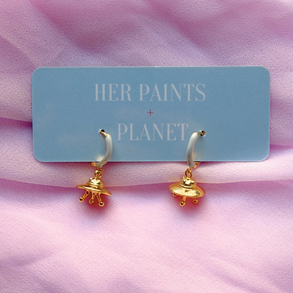 UFO Mini Hoop Earrings
